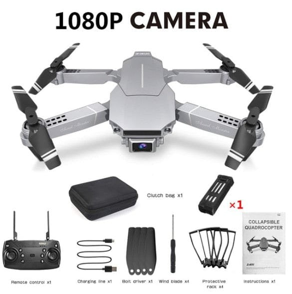 New E68 mini drone, HD 4K 1080P camera, WIFI FPV height hold mode, RC foldable quadrotor drone