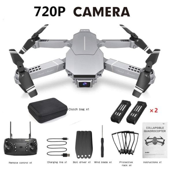 New E68 mini drone, HD 4K 1080P camera, WIFI FPV height hold mode, RC foldable quadrotor drone