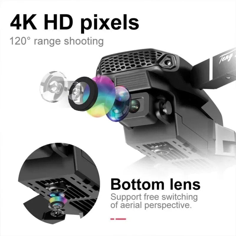 E88 Pro Drone - 4K HD Dual-Camera, Wide-Angle RC Quadcopter Airplane Toy