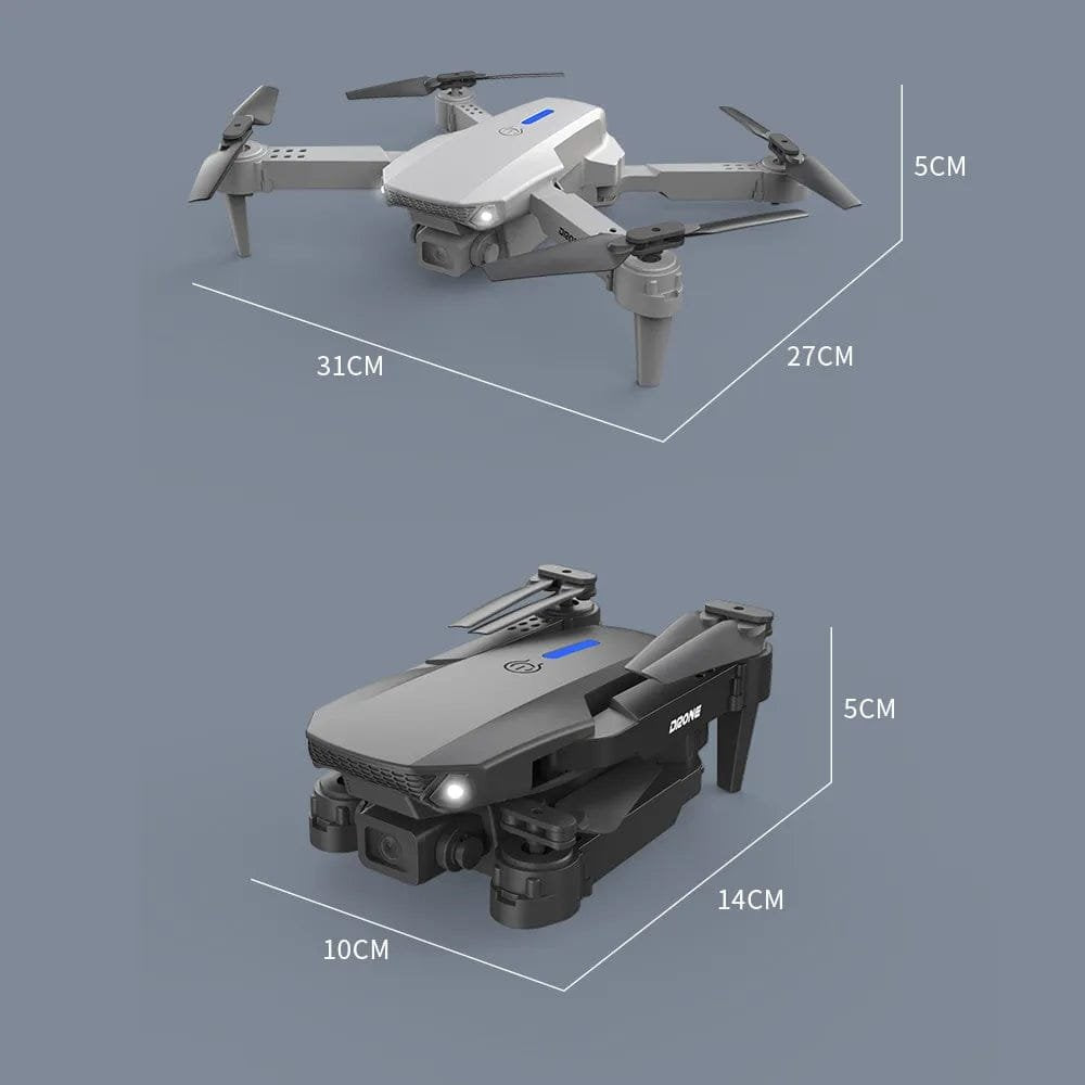 New E88Pro RC Drone - 4K, Dual HD Camera, Foldable RC Helicopter, Kid Gift Toy