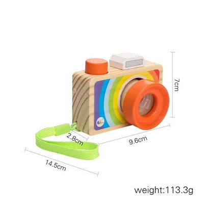 Wooden Camera Pendant Montessori Toy - DIY Gift for Kids