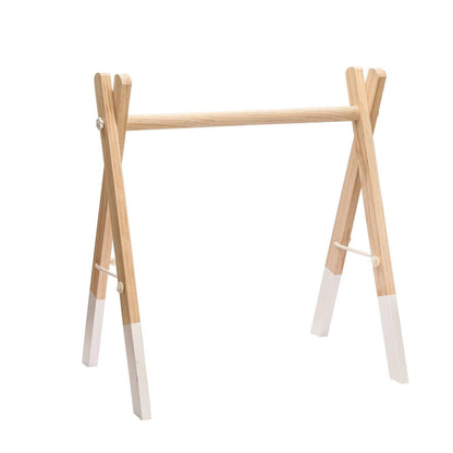 1 Set Wooden Baby Gym & Activity Fitness Stand with Rattle