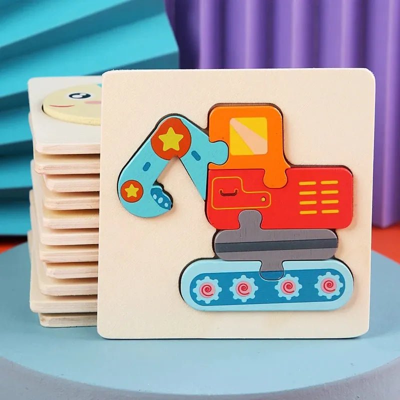 Colorful Animal Wooden Puzzle - Kids' Educational Jigsaw Toy