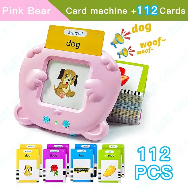 Montessori Audio Flash Cards: English Learning Electronic Book for Kids