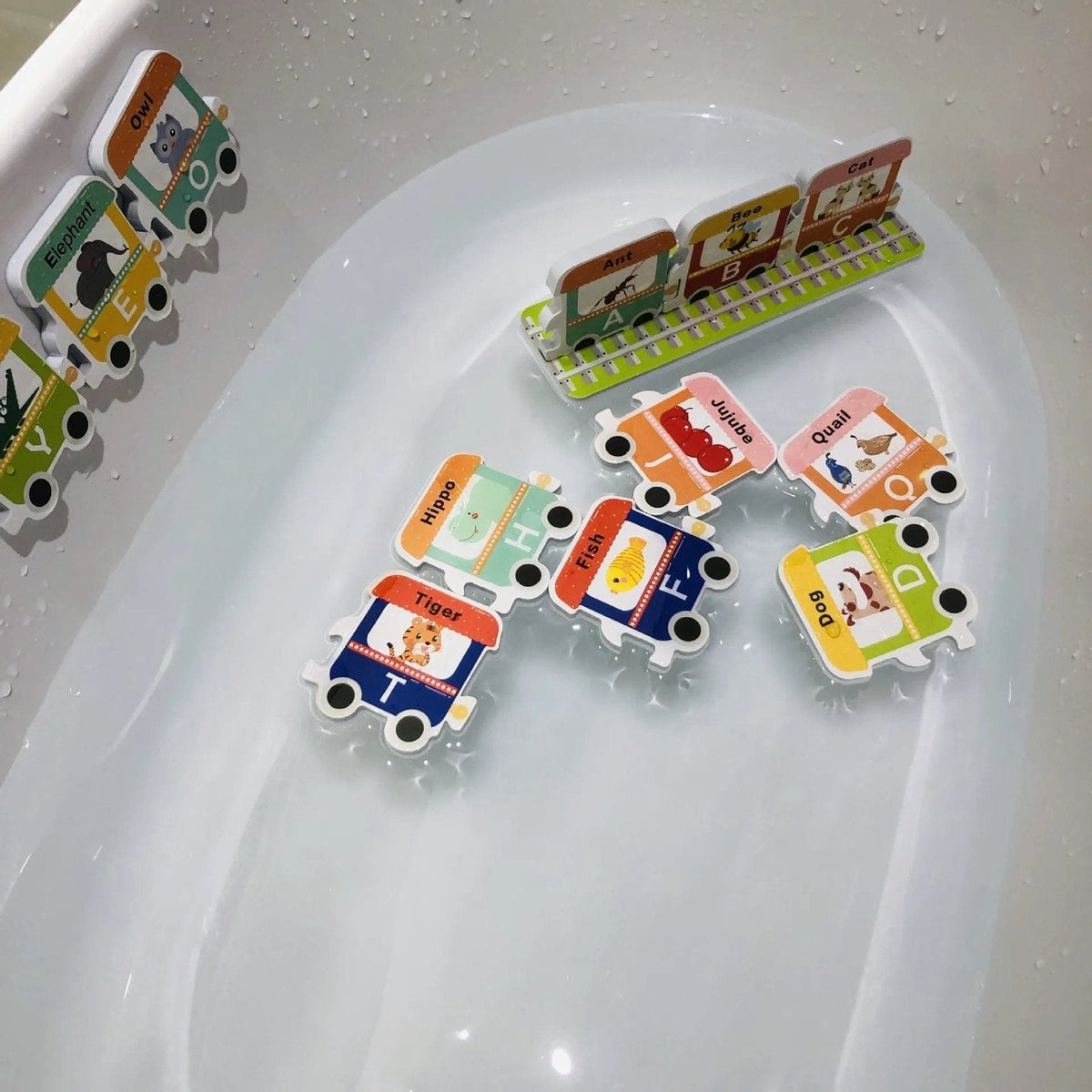 Soft EVA Rail & Traffic Bath Toys - Educational Suction Water Toys for Kids