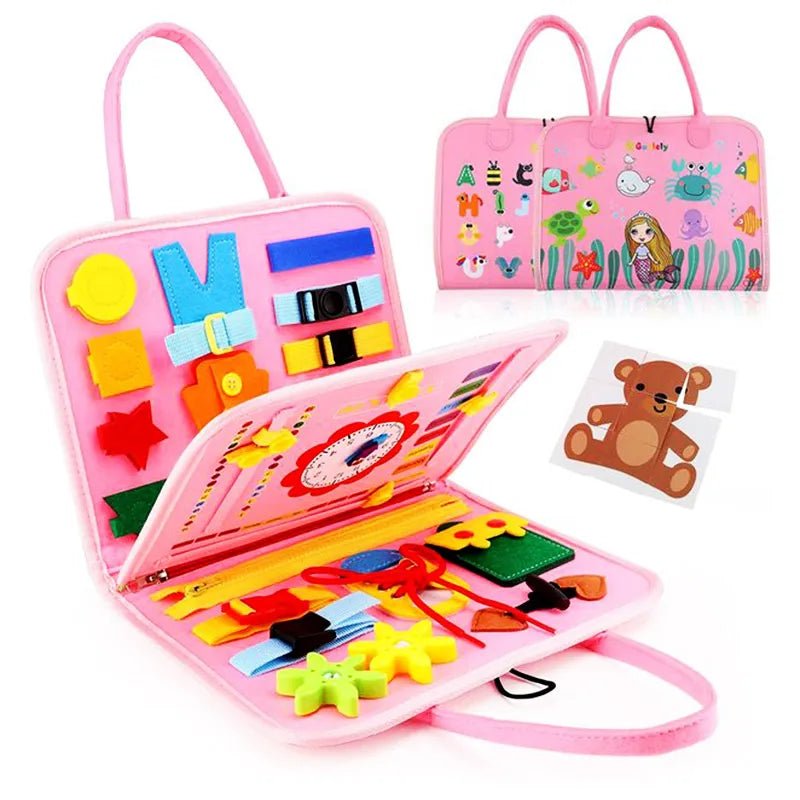 Montessori Busy Board: Toddler Sensory Educational Toy