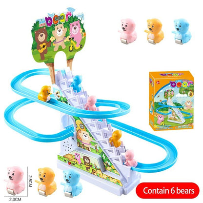 Electric Duck Track Rail Toy - LED Musical Slide Coaster for Kids