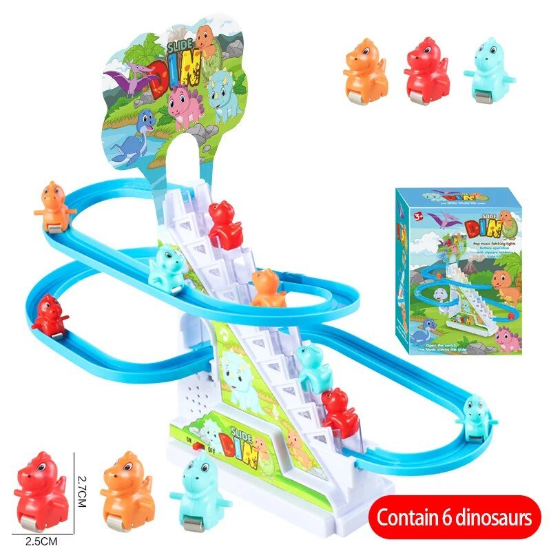 Electric Duck Track Rail Toy - LED Musical Slide Coaster for Kids