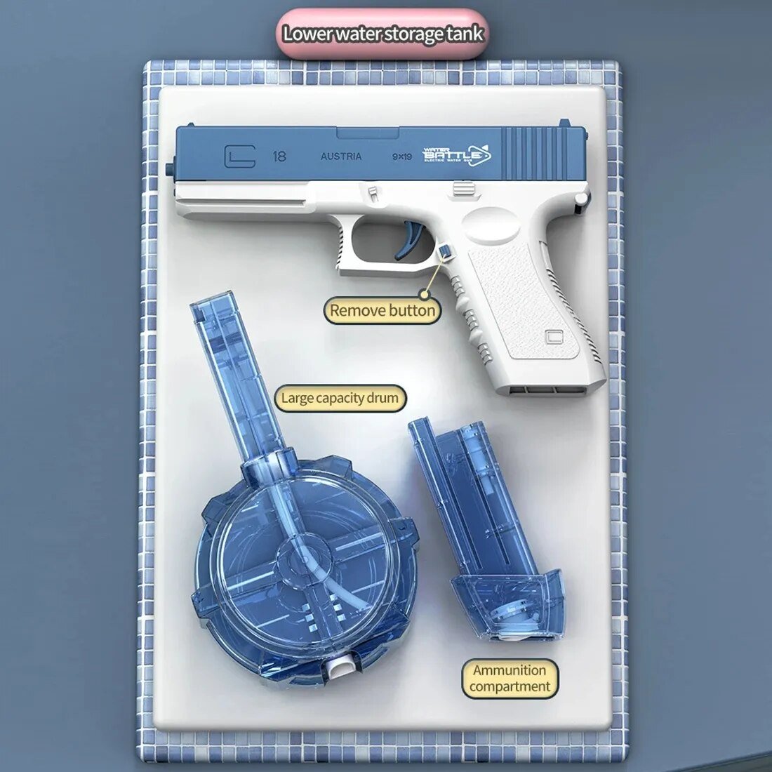 Full-Automatic Electric Water Blaster - Sporty Pistol-Style Toy