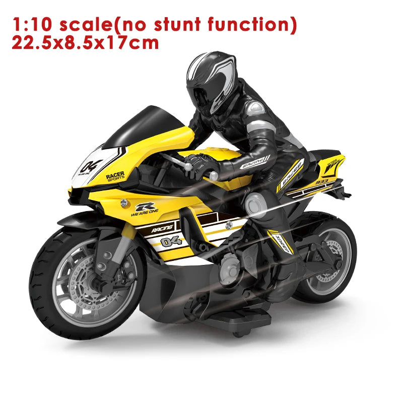 High-Speed 1:10 RC Racing Motorcycle for Kids