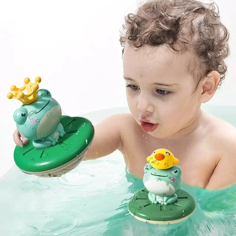 Electric Spray Water Bath Toy, Floating Frog Sprinkler for Kids