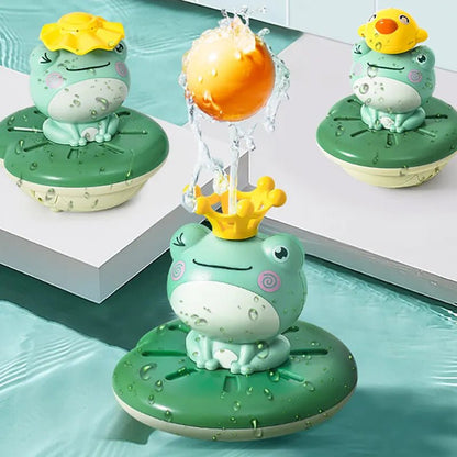 Electric Spray Water Bath Toy, Floating Frog Sprinkler for Kids