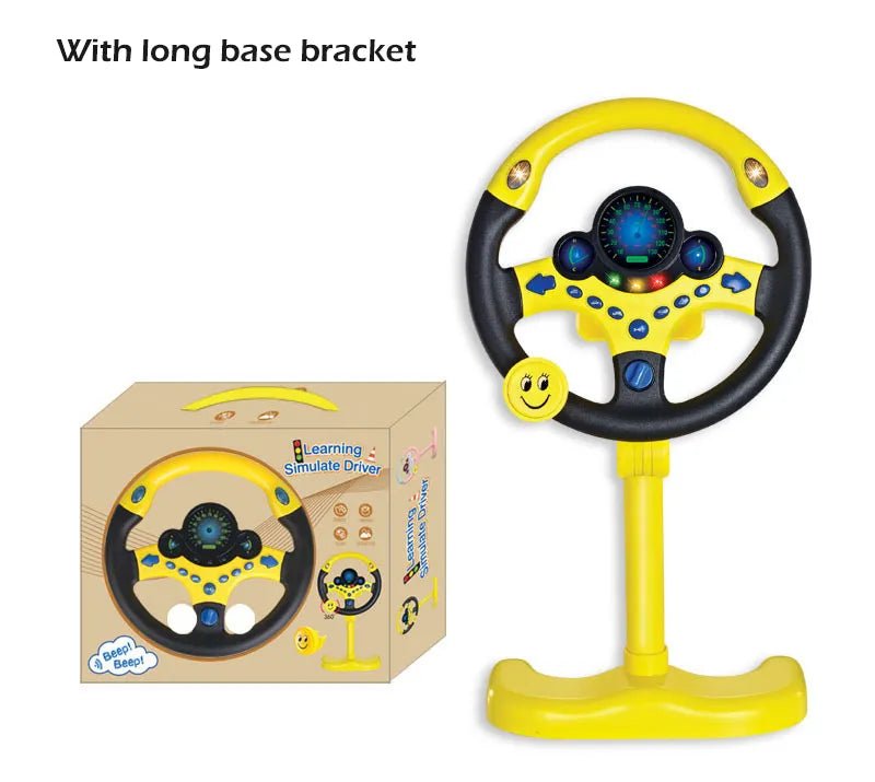Electric Simulated Steering Wheel Toy - Light & Sound for Toddlers