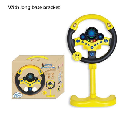 Electric Simulated Steering Wheel Toy - Light & Sound for Toddlers
