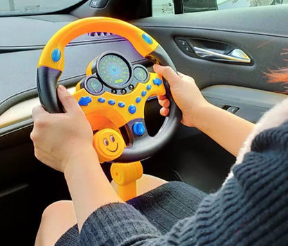 Electric Simulated Steering Wheel Toy - Light & Sound for Toddlers