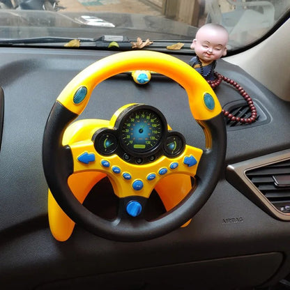 Electric Simulated Steering Wheel Toy - Light & Sound for Toddlers