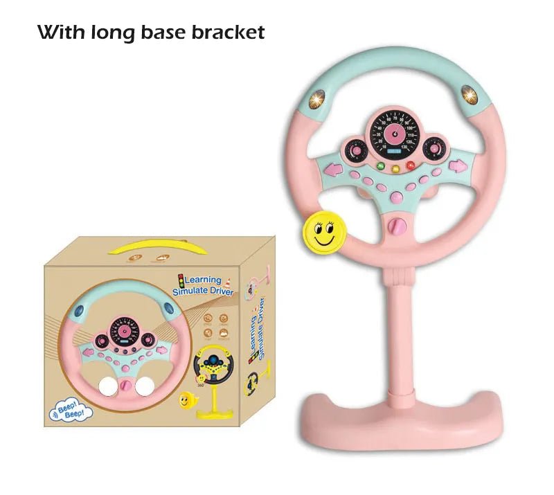 Electric Simulated Steering Wheel Toy - Light & Sound for Toddlers