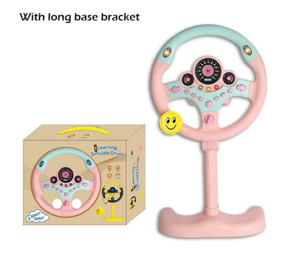 Electric Simulated Steering Wheel Toy - Light & Sound for Toddlers