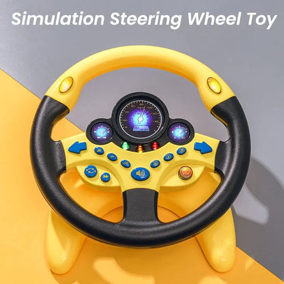 Electric Simulated Steering Wheel Toy - Light & Sound for Toddlers