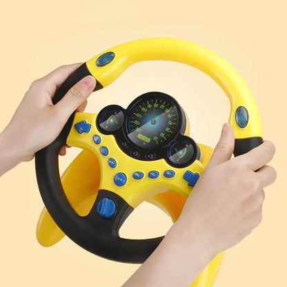Electric Simulated Steering Wheel Toy - Light & Sound for Toddlers