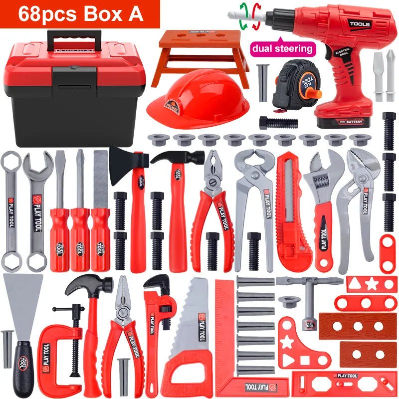 Kids Electric Toy Drill Tool Set: Pretend Construction Play