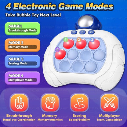Electronic Pop Game Console - Light Up Bubble Fidget Toy