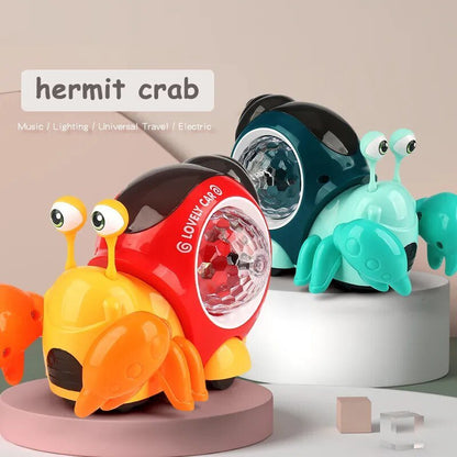 Electronic Crawling Crab: Glowing Music Toy for Kids