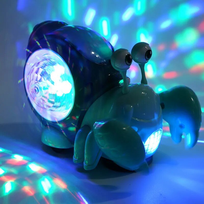 Electronic Crawling Crab: Glowing Music Toy for Kids