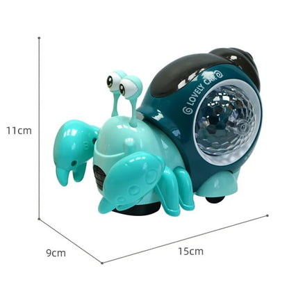 Electronic Crawling Crab: Glowing Music Toy for Kids