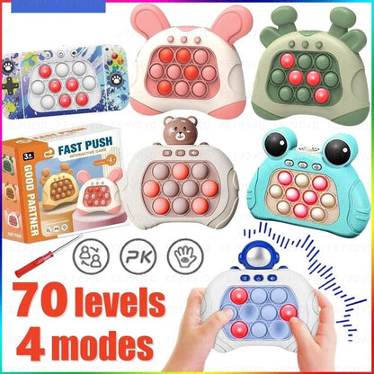 Electronic Pop Game Console - Light Up Bubble Fidget Toy