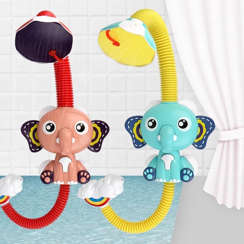 Elephant Model Electric Water Spray Bath Toy for Babies