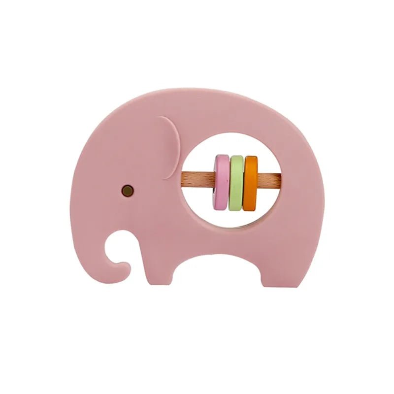 1PC Koala & Elephant Silicone Teether Handbell Rattles