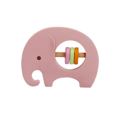 1PC Koala & Elephant Silicone Teether Handbell Rattles