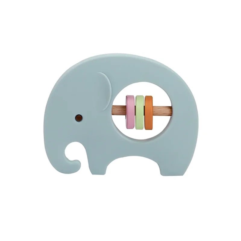 1PC Koala & Elephant Silicone Teether Handbell Rattles