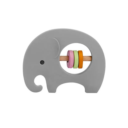 1PC Koala & Elephant Silicone Teether Handbell Rattles
