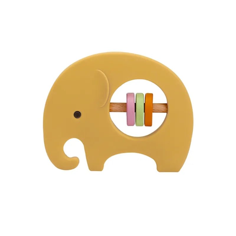 1PC Koala & Elephant Silicone Teether Handbell Rattles