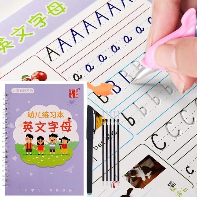 Sank French Magic Practice Book: Learn Letters, Numbers & Drawing for Kids