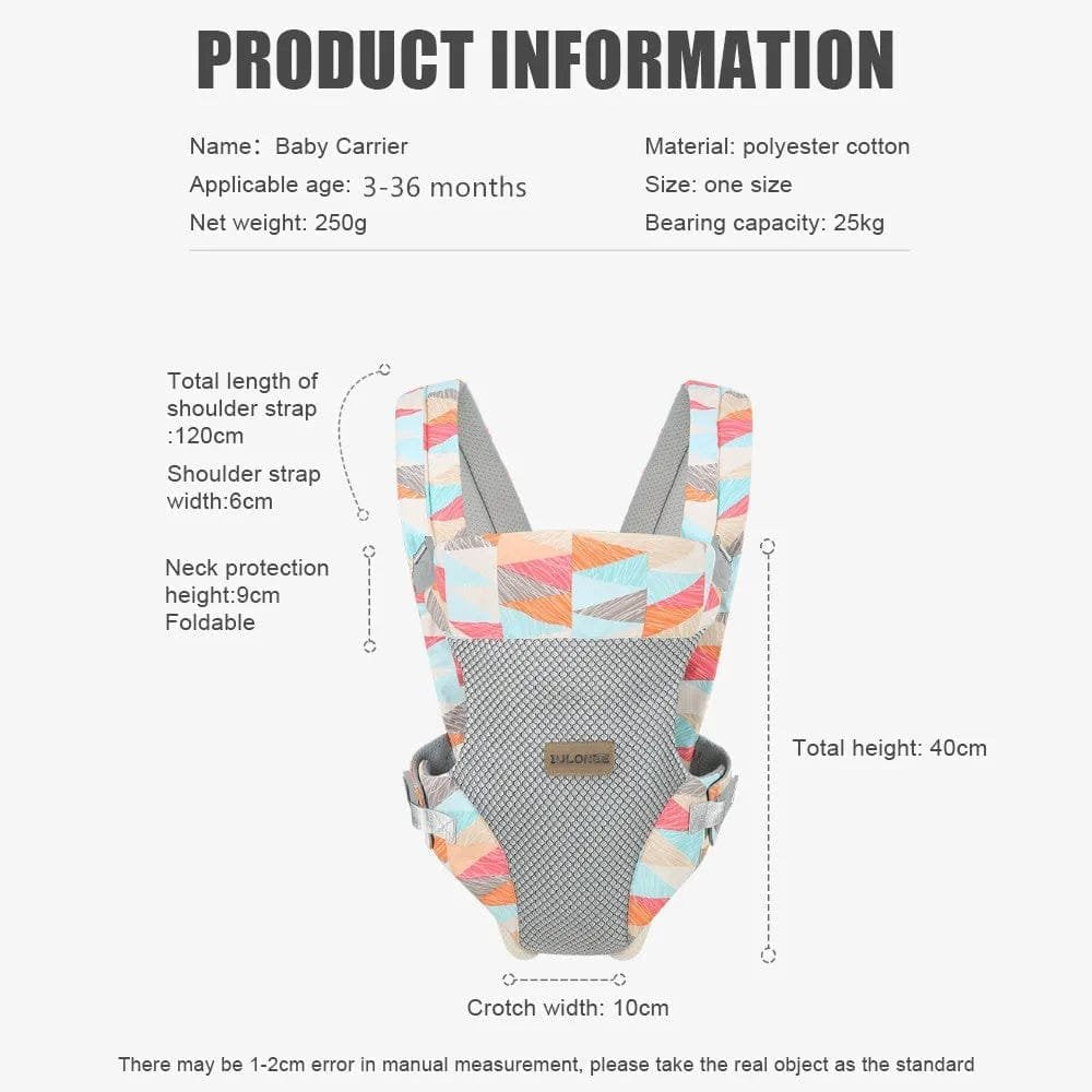 Portable Ergonomic Baby Carrier: Front and Back Holder
