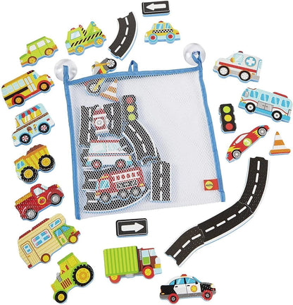 Soft EVA Rail & Traffic Bath Toys - Educational Suction Water Toys for Kids