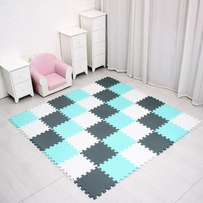 EVA Foam Baby Play Puzzle Mat - 18/24 Interlocking Exercise Tiles