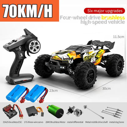 75KM/H 4x4 RC Monster Truck - LED, Brushless, 1/16 Scale
