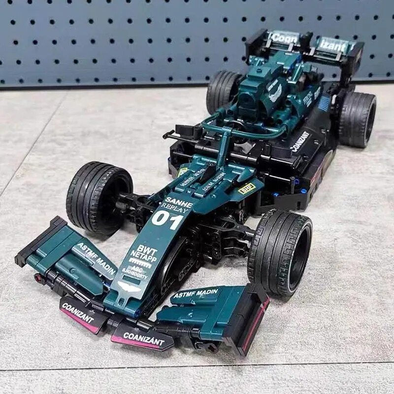 F1 Formula RC Racing Car, 1089pcs High-Tech Building Blocks Set