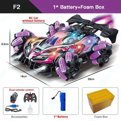 F2 RC Drift Car with Music, LED Lights, 2.4G, Gesture Control
