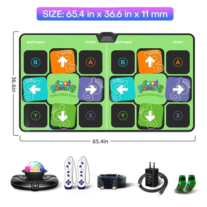 Family TV/PC Dance Mat Game with Wireless Double Controller