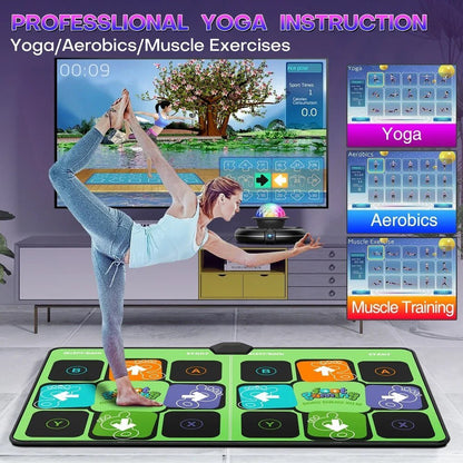 Family TV/PC Dance Mat Game with Wireless Double Controller