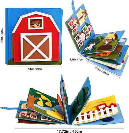 Farm Animal Storytelling Busy Board: Montessori Sensory Toy