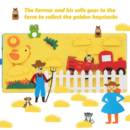Farm Animal Storytelling Busy Board: Montessori Sensory Toy