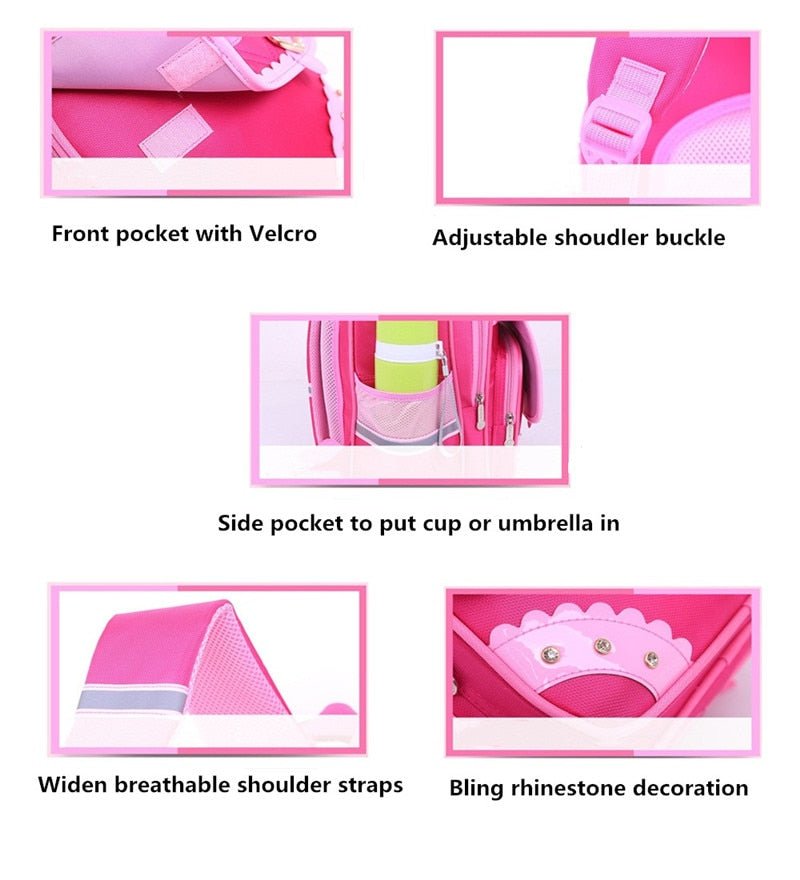 Fashion Sweet Cat Girl's School Bags Waterproof Cartoon Pattern