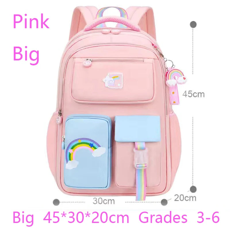 Primary High-Class Macaron Color Girls Backpack