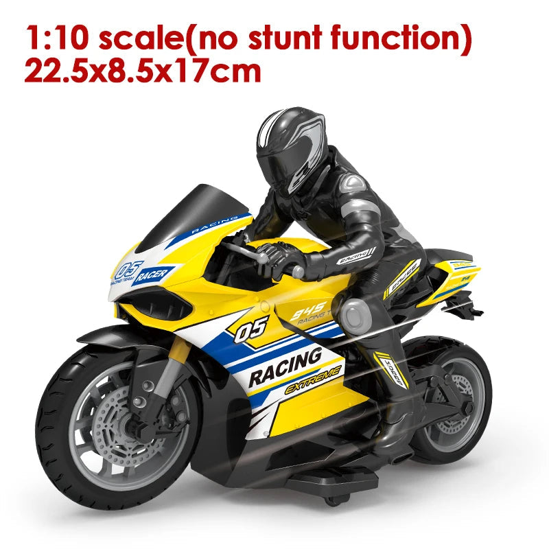 High-Speed 1:10 RC Racing Motorcycle for Kids